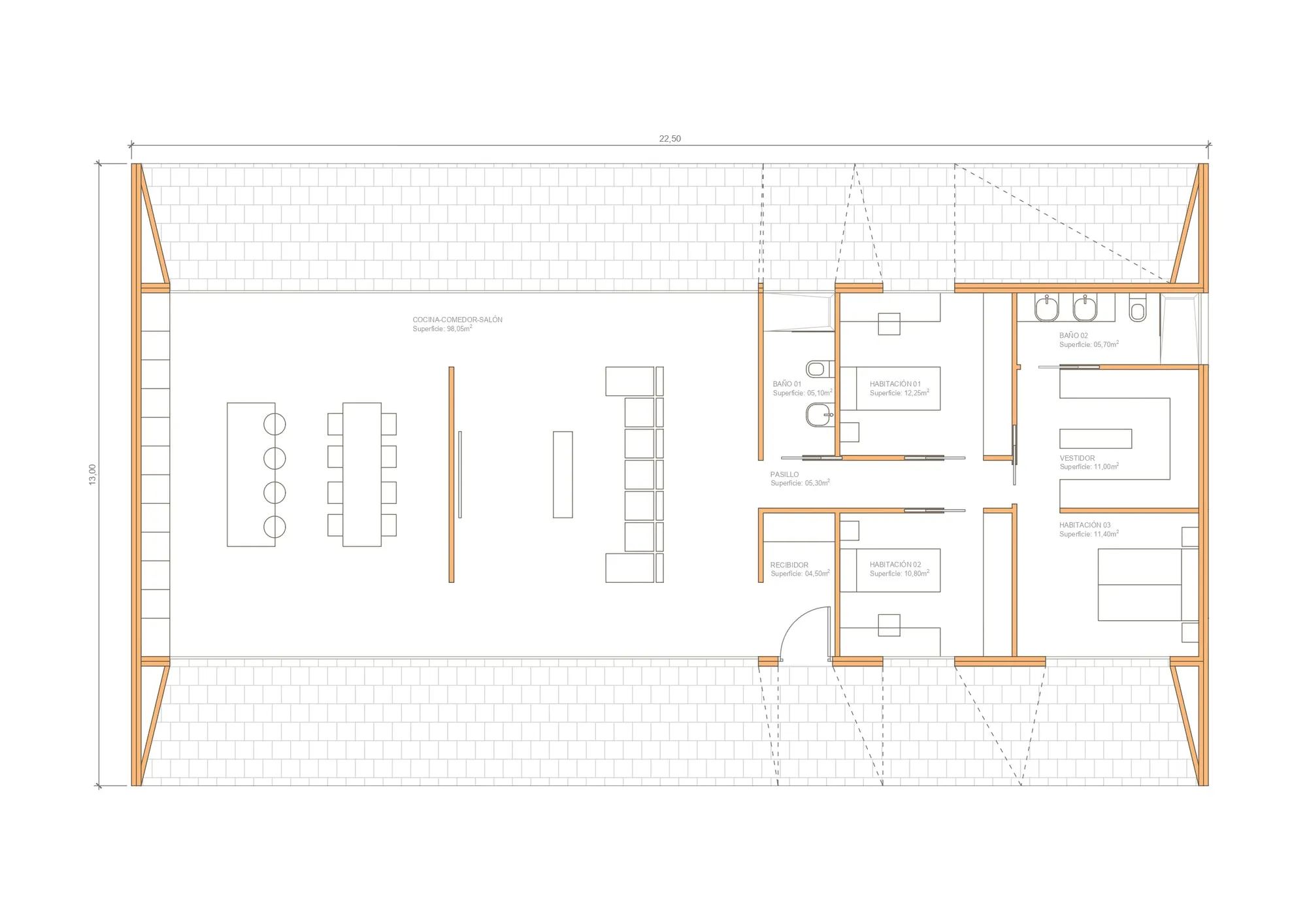 Plan de la maison Bianca