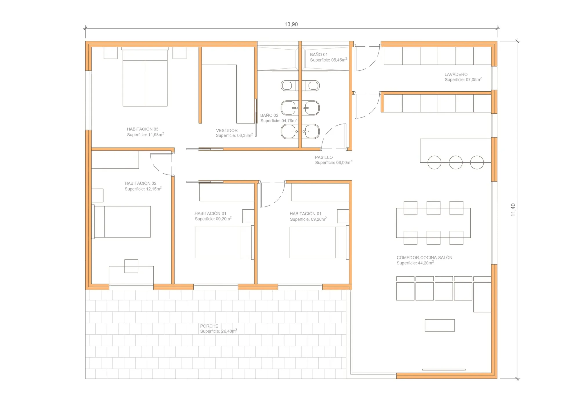 Plan de la maison Lanzarote