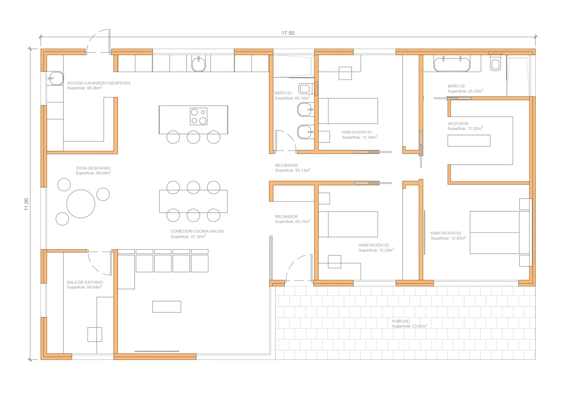 Plan de la maison Lanzarote
